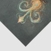 Decoupage Gothic Skeletal Santa  Tissuepapier (Detail)