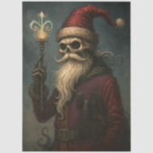 Decoupage Gothic Skeletal Santa  Tissuepapier (Voorkant)