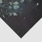 Decoupage Gothic Skeleton Bruid Fiets Witte sluier Tissuepapier (Detail)