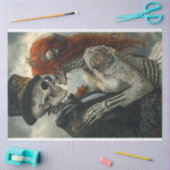 Decoupage Gothic Skeleton Couple Voorstel Tissuepapier (Craft)