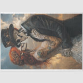 Decoupage Gothic Skeleton Honeymoon Tissuepapier (Voorkant)