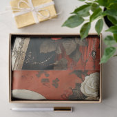 Decoupage Gothic Skeleton Paar in Rood & Zwart Tissuepapier (Geschenk)