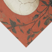 Decoupage Gothic Skeleton Paar in Rood & Zwart Tissuepapier (Detail)