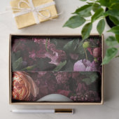 Decoupage Gothic Skeleton Peach Bloemen Tissuepapier (Geschenk)