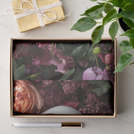 Decoupage Gothic Skeleton Peach Bloemen Tissuepapier (Geschenk)