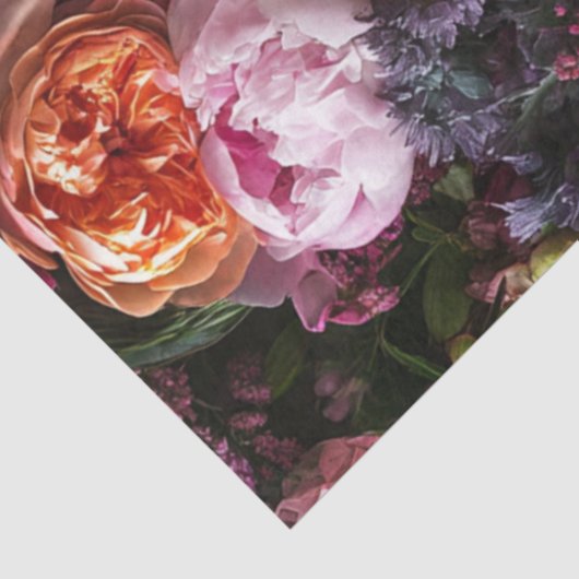 Decoupage Gothic Skeleton Peach Bloemen Tissuepapier (Detail)