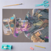 Decoupage Gothic Skeleton Prism Bones Tissuepapier (Craft)