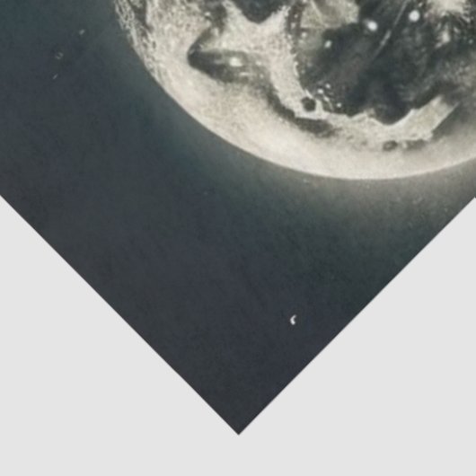 Decoupage Gothic Steampunk Raven Mystical Moon Tissuepapier (Detail)