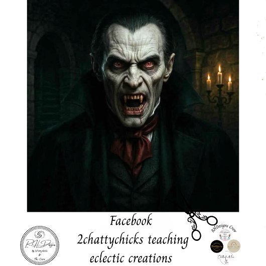 Decoupage Gothic Vampire Art Tissuepapier