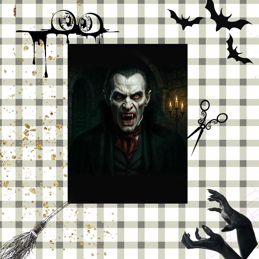 Decoupage Gothic Vampire Art Tissuepapier