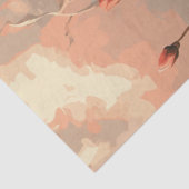 Decoupage Gotisch Skelet Omgeven Perzik Rozen Tissuepapier (Detail)