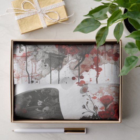 Decoupage Gotische Elegantie van Skeleton Wedding Tissuepapier (Geschenk)