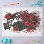 Decoupage Gotische Elegantie van Skeleton Wedding Tissuepapier (Craft)