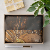 Decoupage Gotische Metallic Skull Spikes Figuur Tissuepapier (Geschenk)