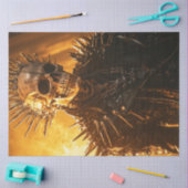 Decoupage Gotische Metallic Skull Spikes Figuur Tissuepapier (Craft)