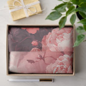 Decoupage Gotische Schedel Omgeven & Perzik Bloeme Tissuepapier (Geschenk)