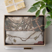 Decoupage gotische skeletten met bloemenkronen tissuepapier (Geschenk)