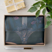 Decoupage Gotische Skeletten Zwaard Perzik Bloemen Tissuepapier (Geschenk)