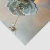 Decoupage Gotische Uitgebreide Huwelijk Blauwgroen Tissuepapier (Detail)