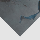 Decoupage Gotische Vrouw Blauwe Kandelaar Tissuepapier (Detail)