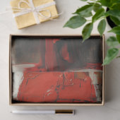 Decoupage Gotische Vrouw in Rood Tissuepapier (Geschenk)