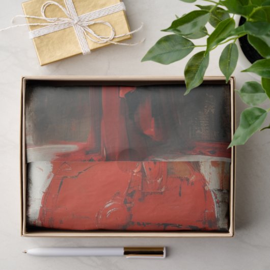 Decoupage Gotische Vrouw in Rood Tissuepapier (Geschenk)