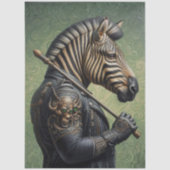 Decoupage Gotische Zebra Krijger  Tissuepapier (Voorkant)