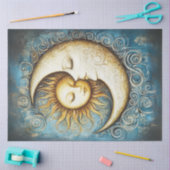 Decoupage Gouden Hemelse Halve Maan Tissuepapier (Craft)