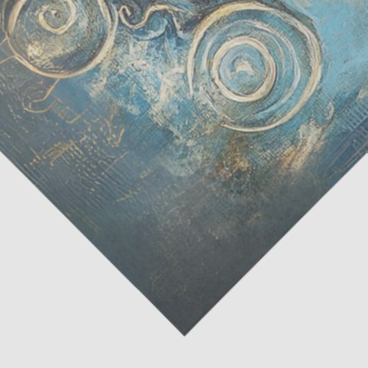 Decoupage Gouden Hemelse Halve Maan Tissuepapier (Detail)