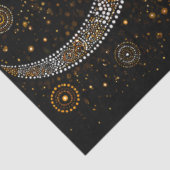 Decoupage Gouden Kangoeroe Aboriginal Stippenkunst Tissuepapier (Detail)