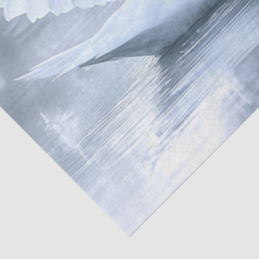 Decoupage Graceful Swan Pond Reflectie Tissuepapier (Detail)