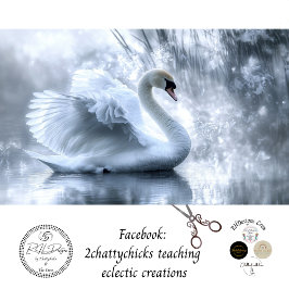 Decoupage Graceful Swan Pond Reflectie Tissuepapier