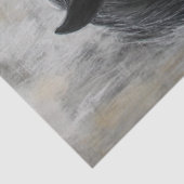 Decoupage gracieus zwart wit paard sierlijk tissuepapier (Detail)