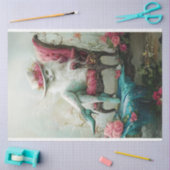 Decoupage gracieuze exotische kat in de stoel tissuepapier (Craft)