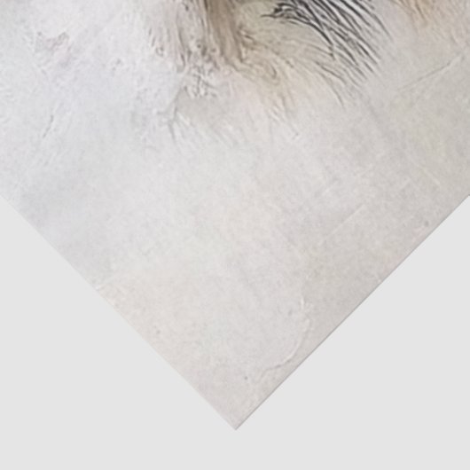 Decoupage gracieuze witte sierlijke struisvogel ro tissuepapier (Detail)