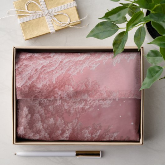 Decoupage Gradient Pink Hues Kerstbomen Sneeuw Tissuepapier (Geschenk)