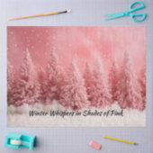 Decoupage Gradient Pink Hues Kerstbomen Sneeuw Tissuepapier (Craft)