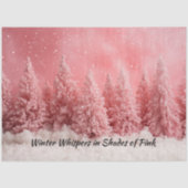 Decoupage Gradient Pink Hues Kerstbomen Sneeuw Tissuepapier (Voorkant)