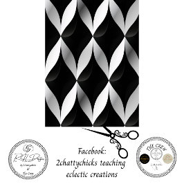 Decoupage Grayscale Geometric Patterns Diamond Tissuepapier