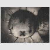 Decoupage griezelig gestikte gotische voodoo pop tissuepapier (Voorkant)