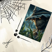 Decoupage griezelige vogelverschrikker gotische st tissuepapier