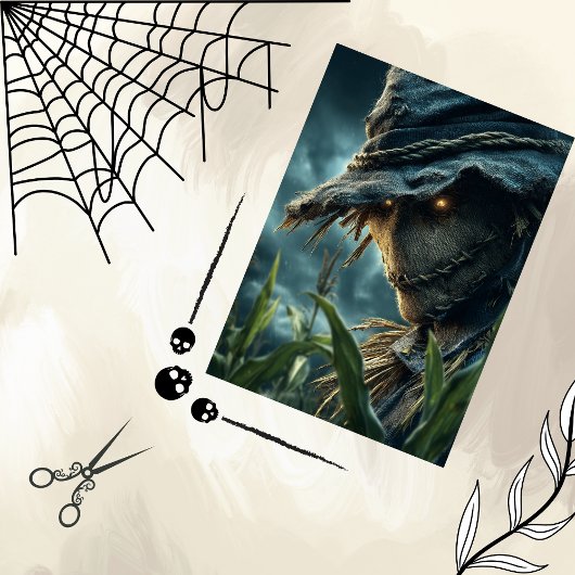 Decoupage griezelige vogelverschrikker gotische st tissuepapier