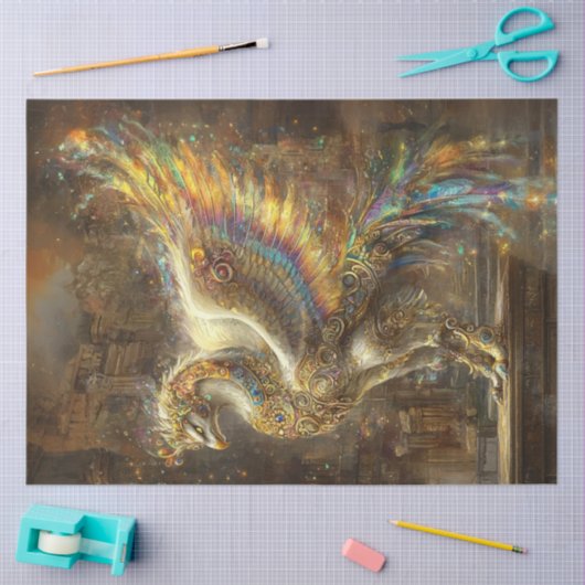 Decoupage Griffon Majestic Bird Tissuepapier (Craft)