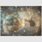 Découpage Griljige Heet Lucht Ballon Fee Hemelsbla Tissuepapier (Voorkant)