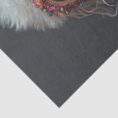 Decoupage grillig geklede poedel Bella Tissuepapier (Detail)