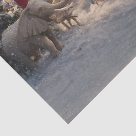 Decoupage grillig kerstcircus tissuepapier (Detail)