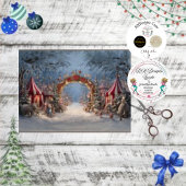 Decoupage grillig kerstcircus tissuepapier