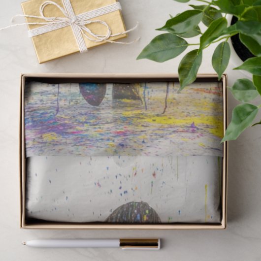 Decoupage grillig meisje dansen in verf tissuepapier (Geschenk)