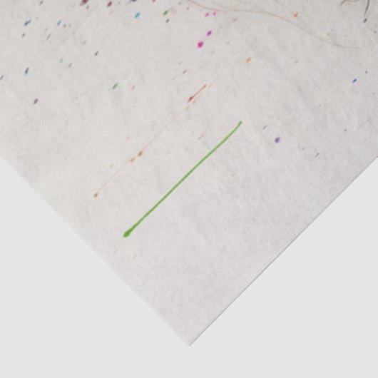 Decoupage grillig meisje dansen in verf tissuepapier (Detail)