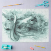 Decoupage grillig monochromatisch paardenportret tissuepapier (Craft)